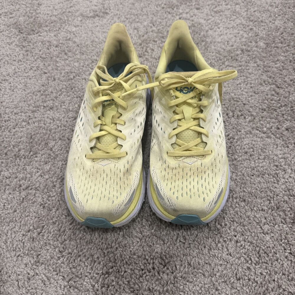 Hoka One One Clifton 8 Women's Size 9 B Running Shoes Yellow - 1119394-YPSC